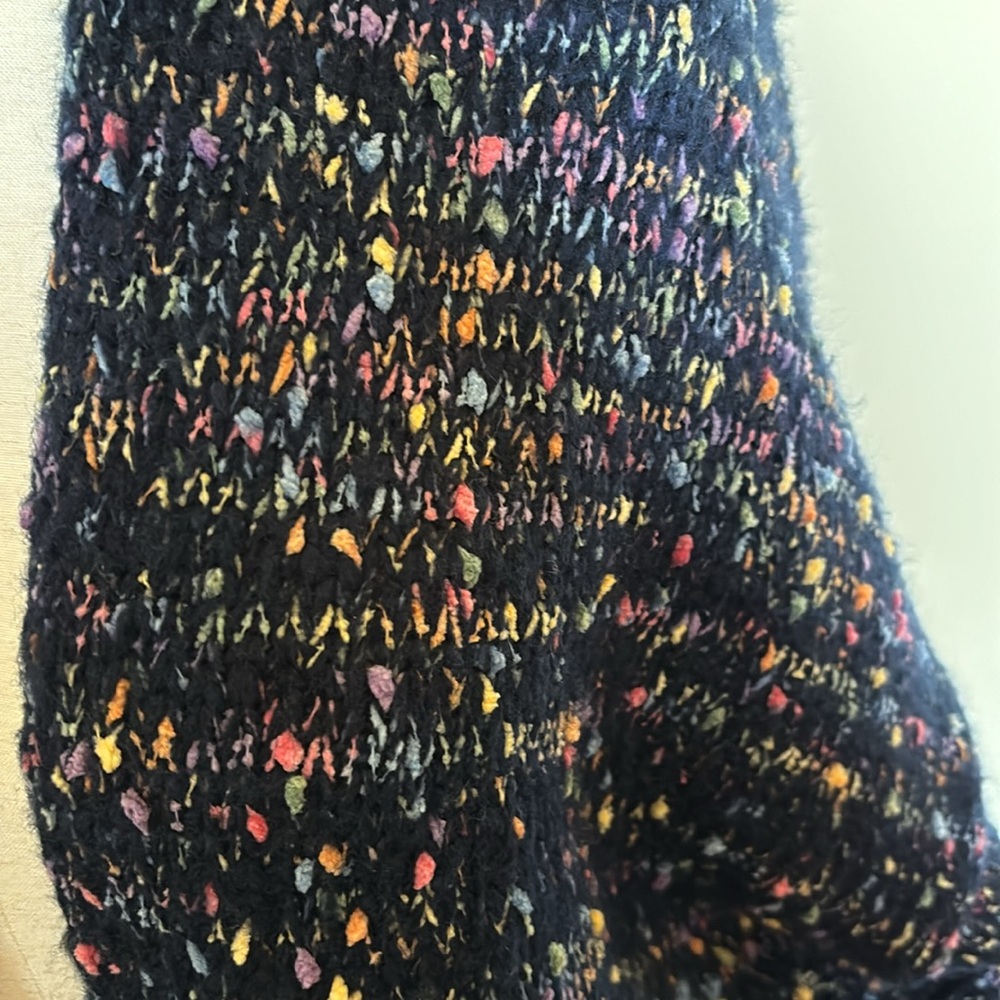 Versatile Navy Confetti Sweater Euc - image 3